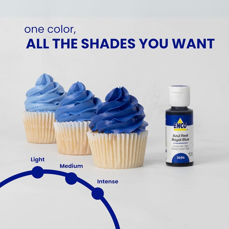 ENCO Royal Blue Gel Food Coloring 1.41 oz - Image 3